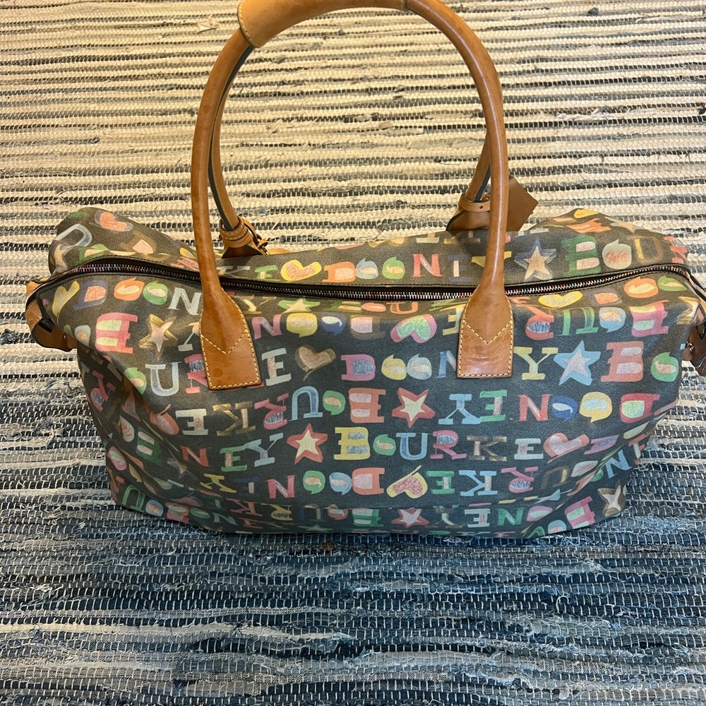 Dooney & Bourke Multicolor Logo Extra Large Duffle Travel Bag